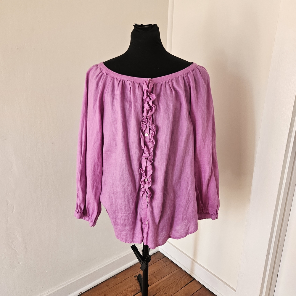 Ralph Lauren Lavender Ruffle Blouse